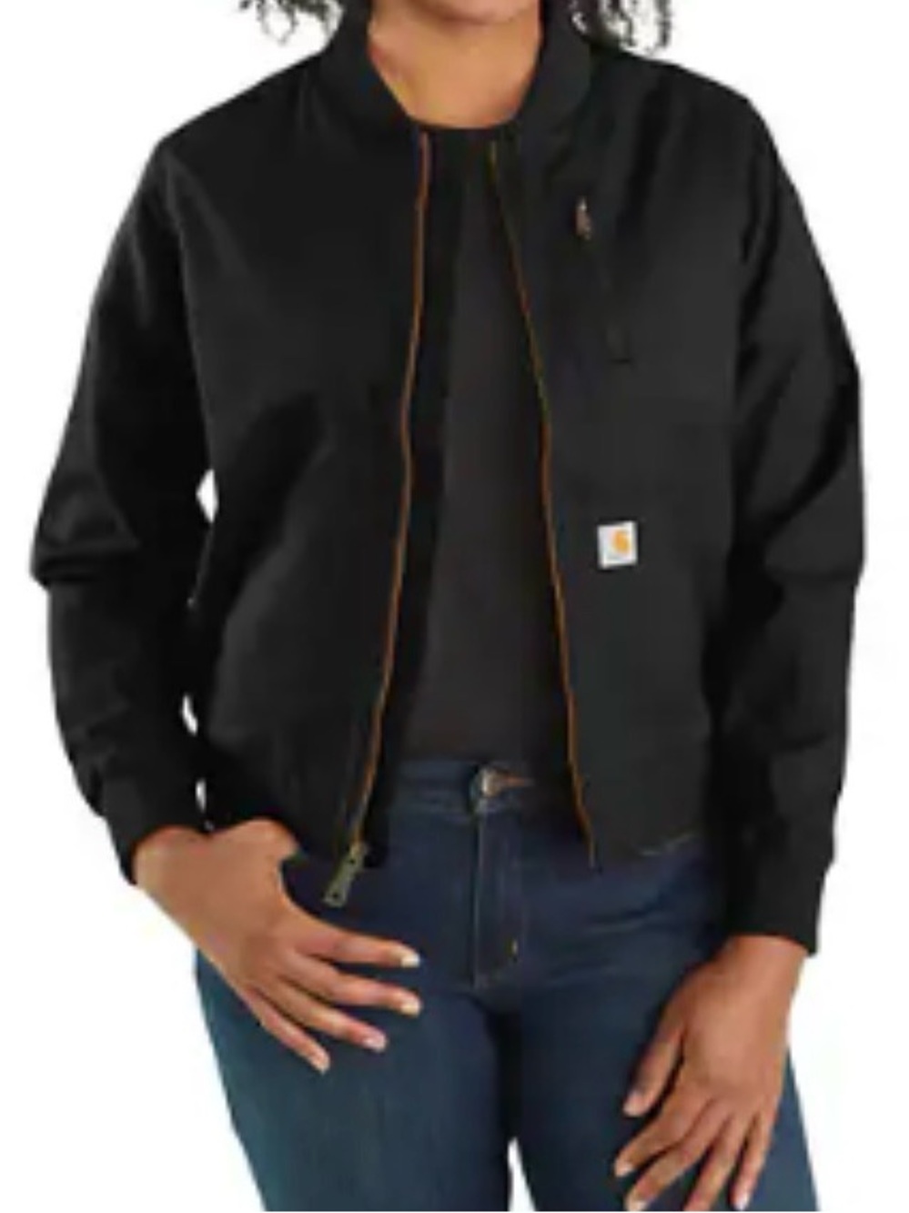 Carhartt Black Bomber-Style Zip Jacket